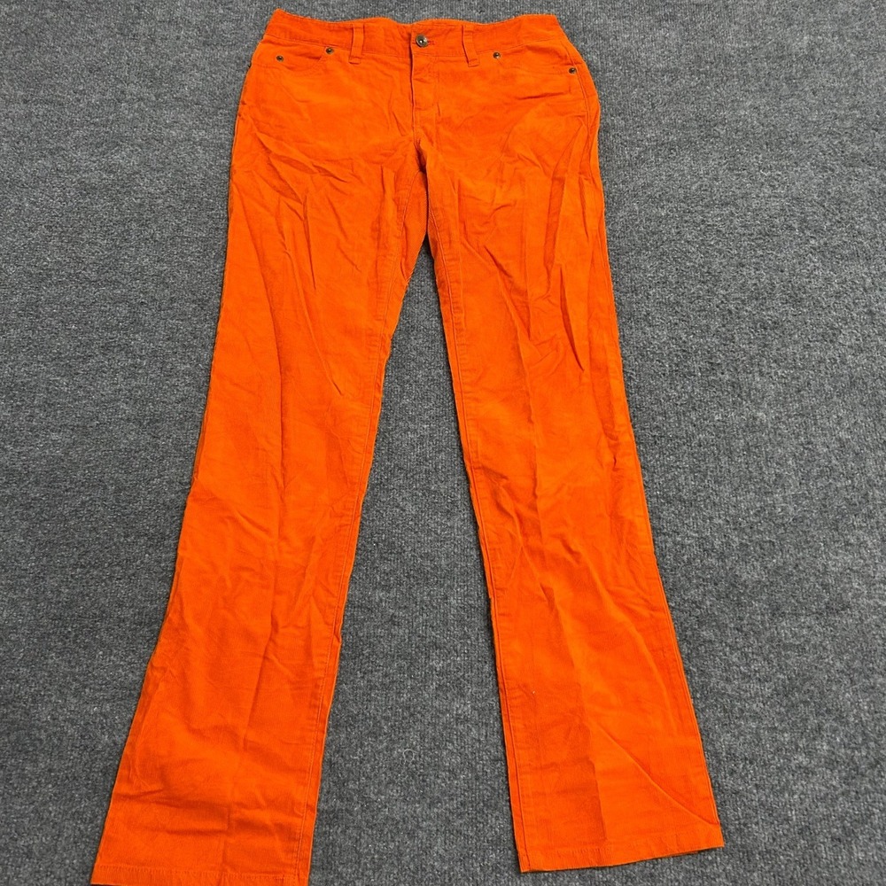 Vineyard Vines Corduroy Pants Womens Size 6 Orange Straight Leg Stretch Preppy